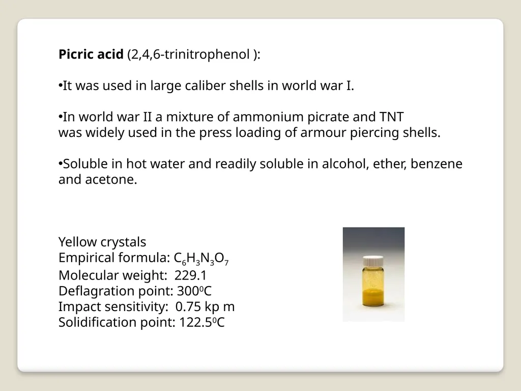 Introduction and detection of explosive compounds - slide 17 of 65