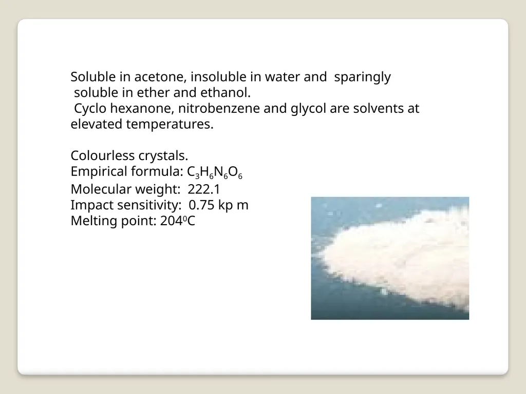 Introduction and detection of explosive compounds - slide 22 of 65