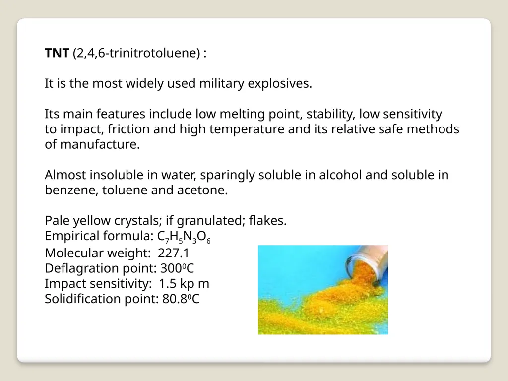 Introduction and detection of explosive compounds - slide 18 of 65