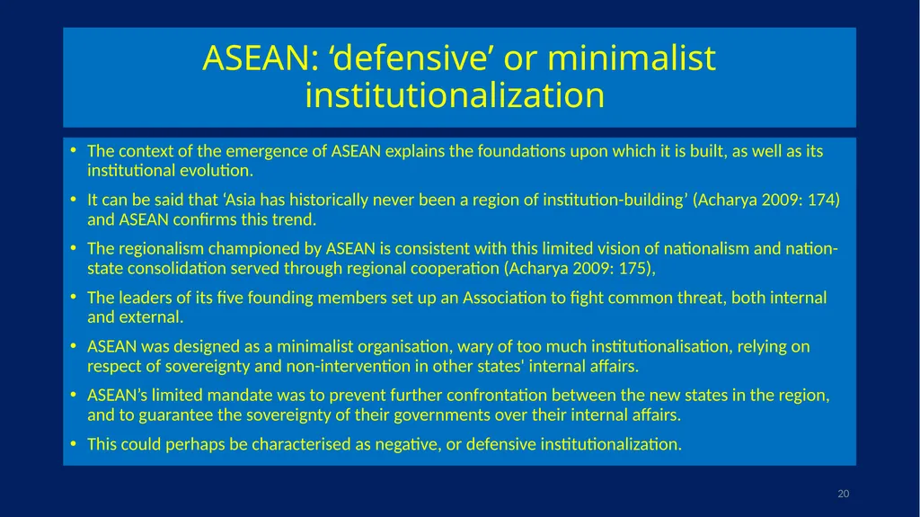 EU-ASEAN relations, human rights institutions, and - slide 20 of 56
