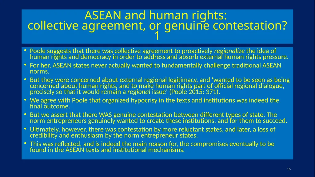 EU-ASEAN relations, human rights institutions, and - slide 16 of 56