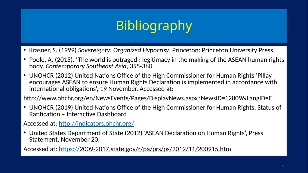 EU-ASEAN relations, human rights institutions, and - slide 56 of 56