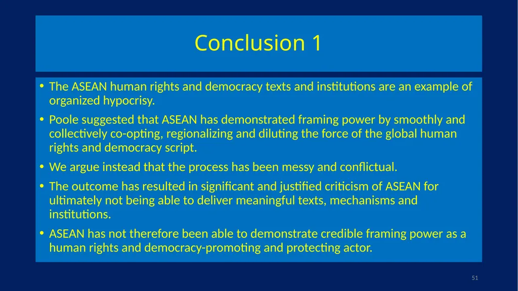 EU-ASEAN relations, human rights institutions, and - slide 51 of 56