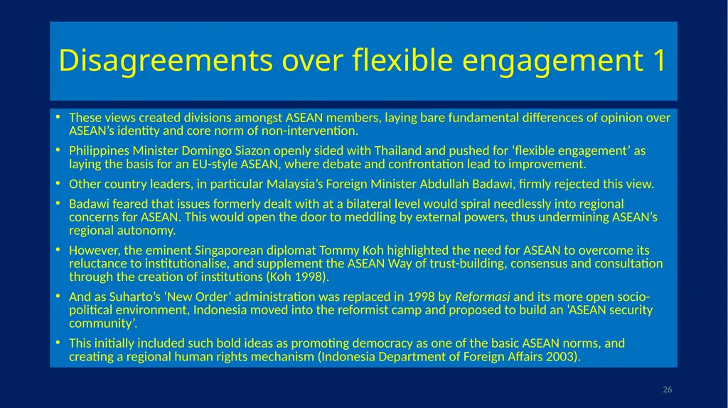EU-ASEAN relations, human rights institutions, and - slide 26 of 56