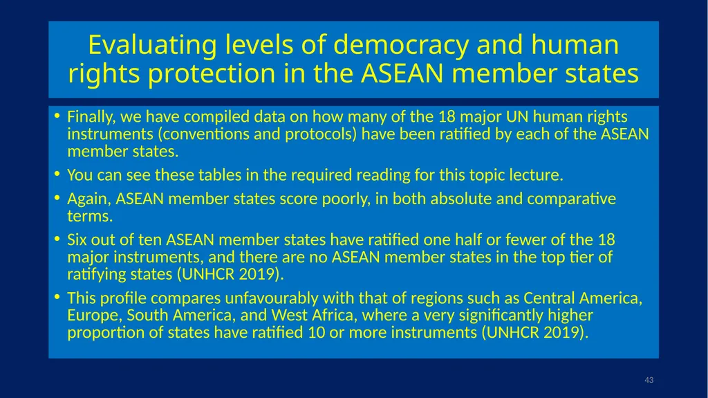 EU-ASEAN relations, human rights institutions, and - slide 43 of 56
