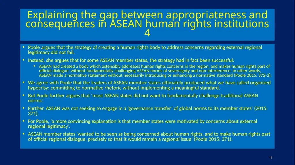 EU-ASEAN relations, human rights institutions, and - slide 48 of 56