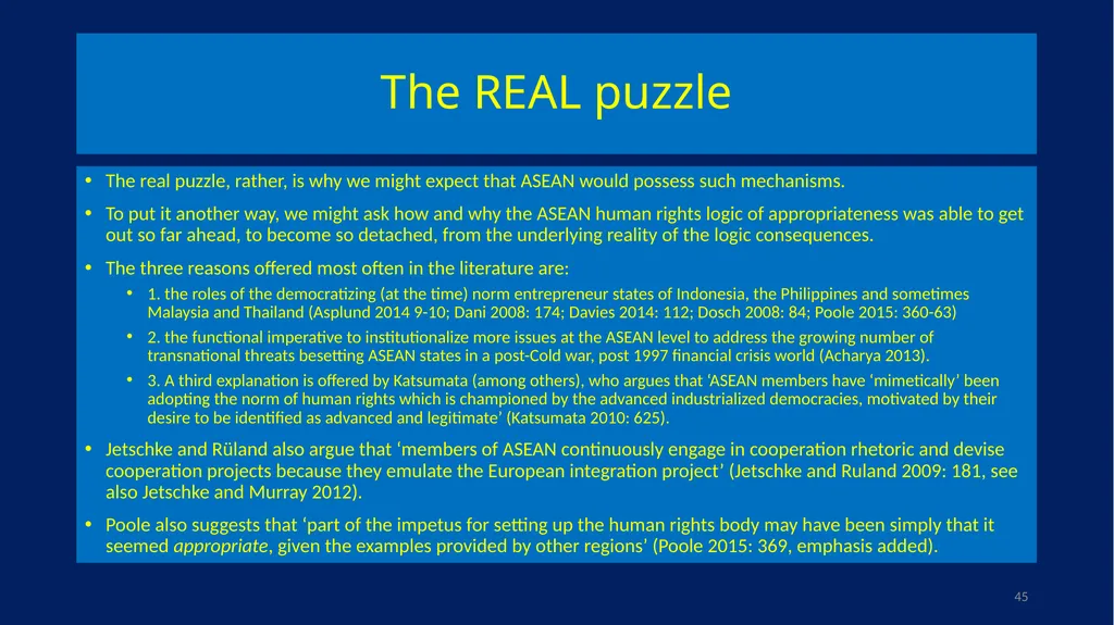 EU-ASEAN relations, human rights institutions, and - slide 45 of 56