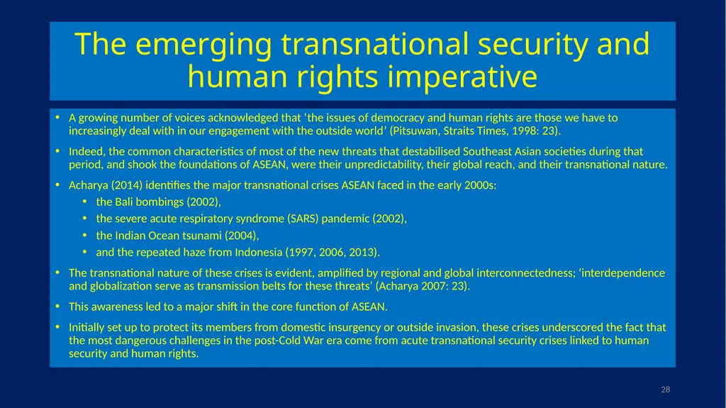 EU-ASEAN relations, human rights institutions, and - slide 28 of 56