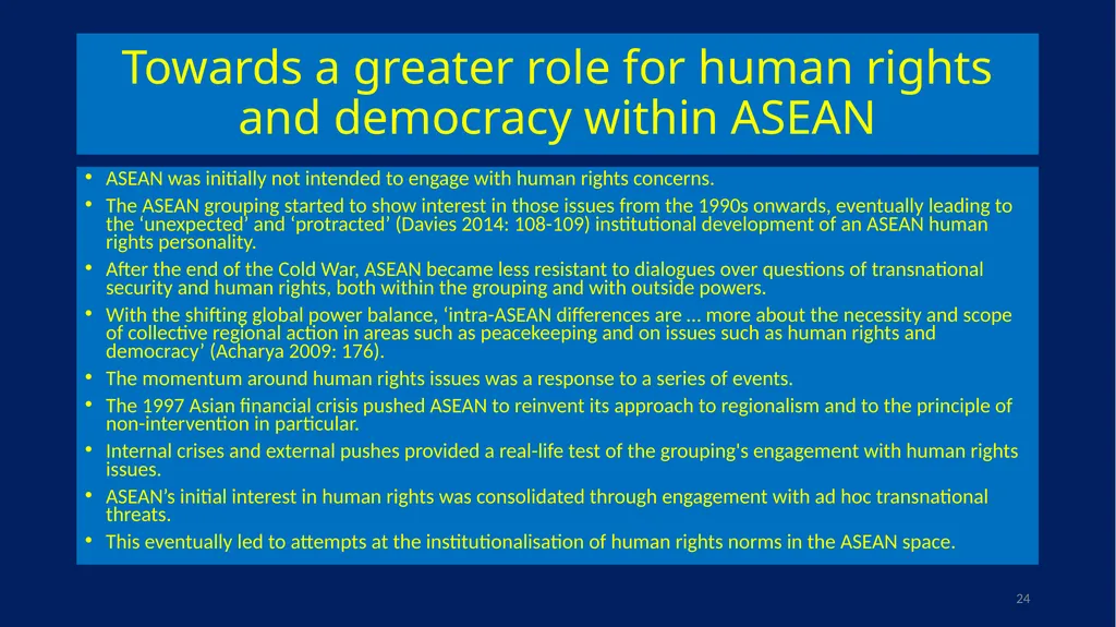 EU-ASEAN relations, human rights institutions, and - slide 24 of 56