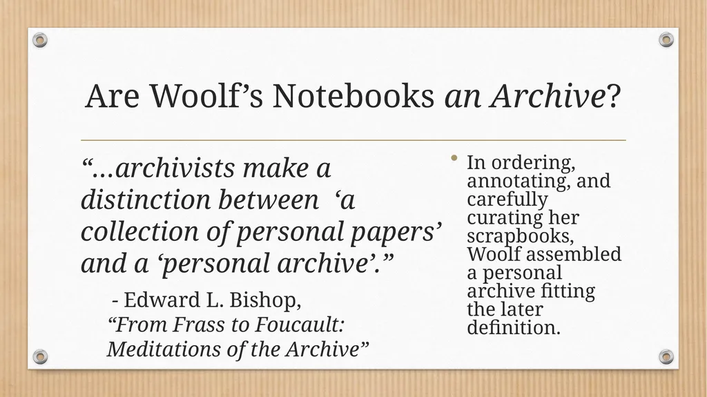 “Some Methodical Person”: Querying Virginia - slide 16 of 51