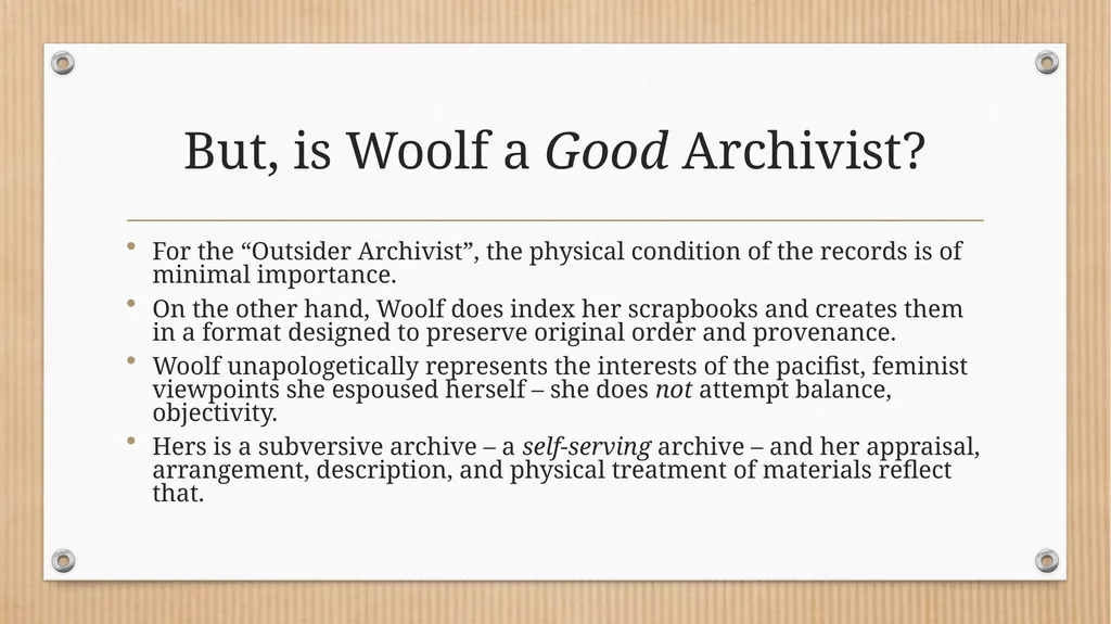 “Some Methodical Person”: Querying Virginia - slide 18 of 51