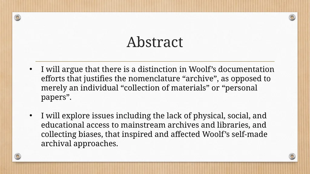 “Some Methodical Person”: Querying Virginia - slide 3 of 51