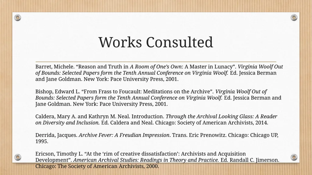 “Some Methodical Person”: Querying Virginia - slide 43 of 51