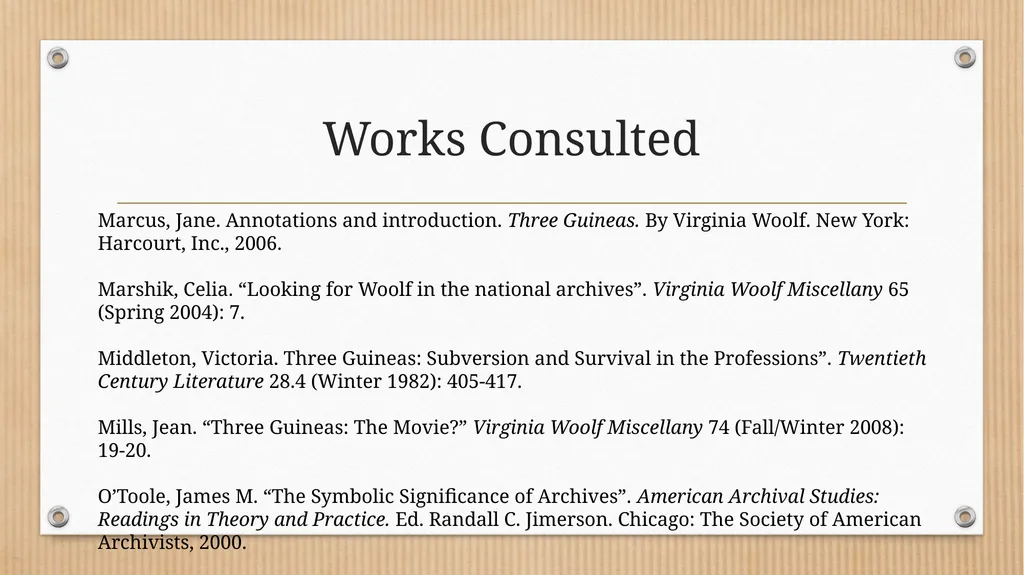 “Some Methodical Person”: Querying Virginia - slide 47 of 51