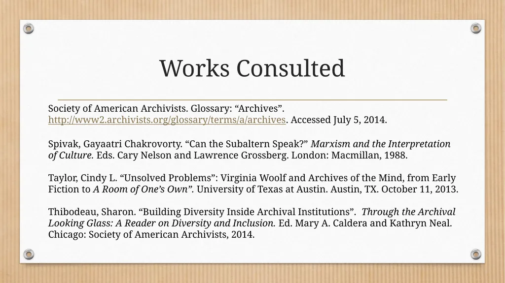 “Some Methodical Person”: Querying Virginia - slide 49 of 51