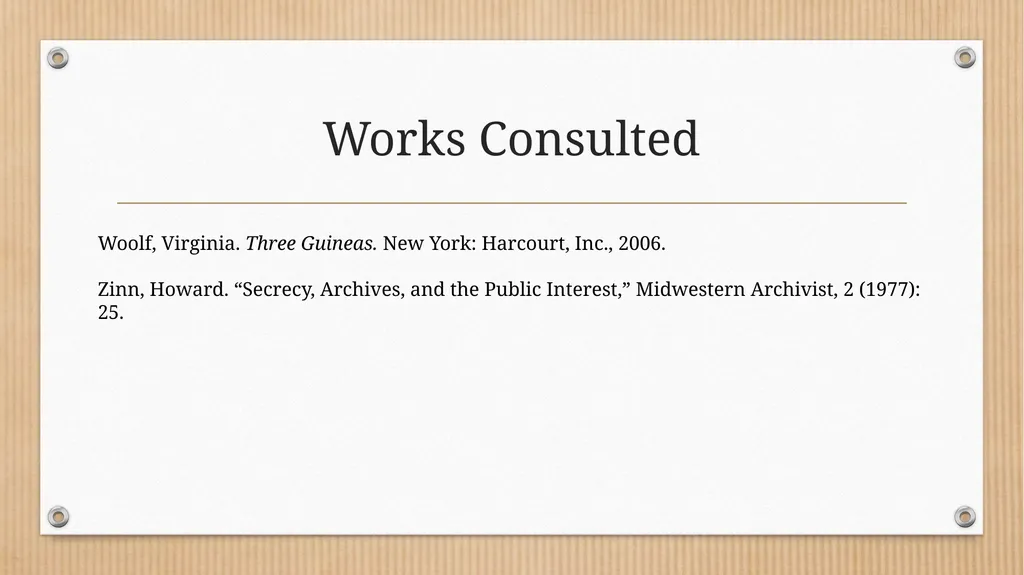 “Some Methodical Person”: Querying Virginia - slide 51 of 51
