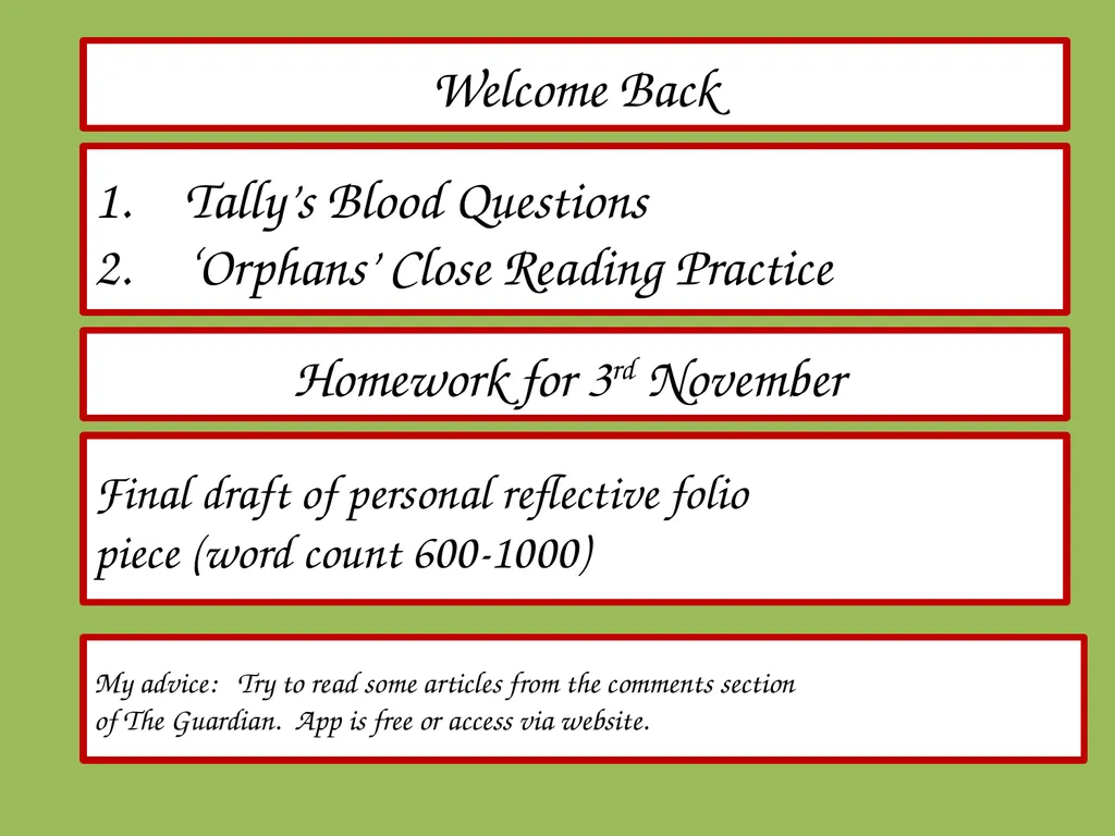 Drama Today we will be learning about: The - slide 94 of 94