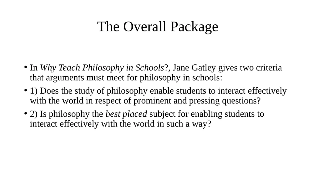 The Case for Philosophy in Schools APT Inaugural - slide 2 of 24
