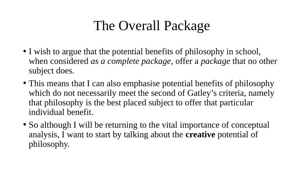 The Case for Philosophy in Schools APT Inaugural - slide 4 of 24