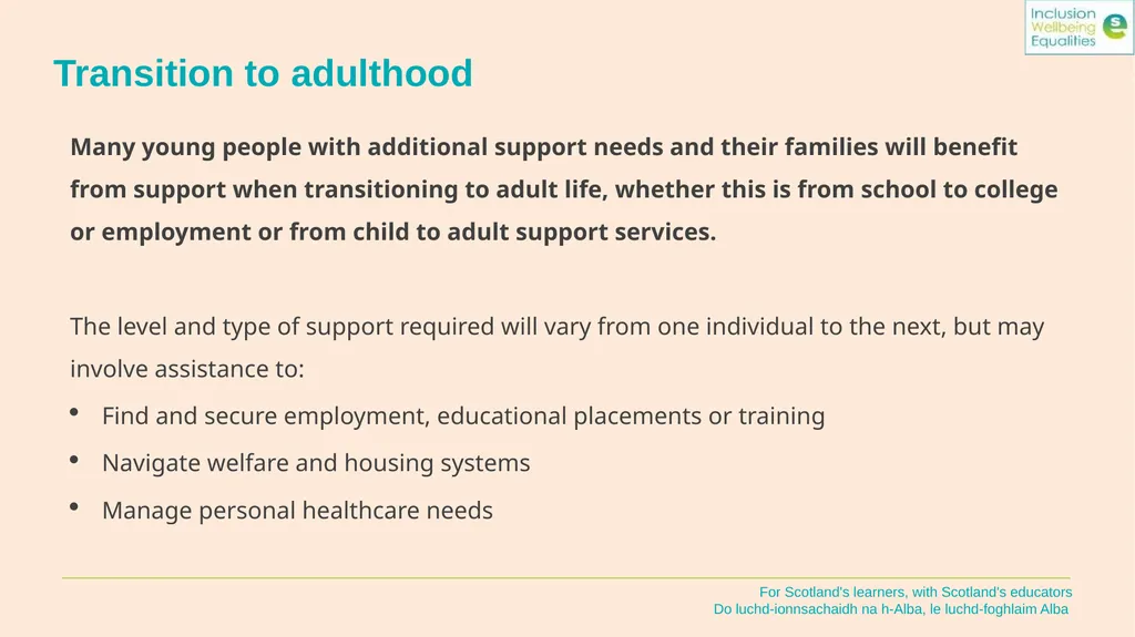Inclusion Wellbeing & Equalities Professional - slide 19 of 23