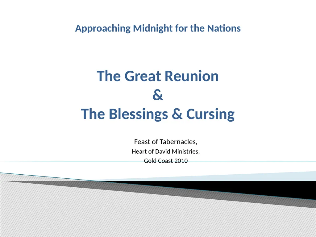 Approaching Midnight for the Nations The Great