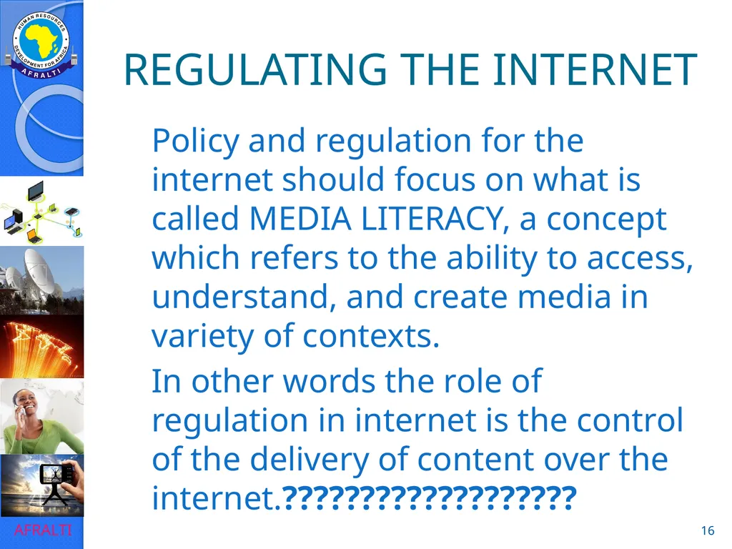 Broadcast Policy and Regulation (Licensing) ‘Yomi - slide 16 of 23