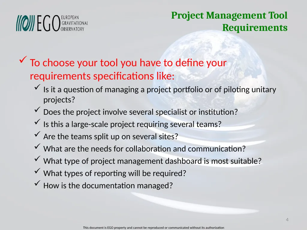 Projects Management Tool Survey of Projects - slide 4 of 28