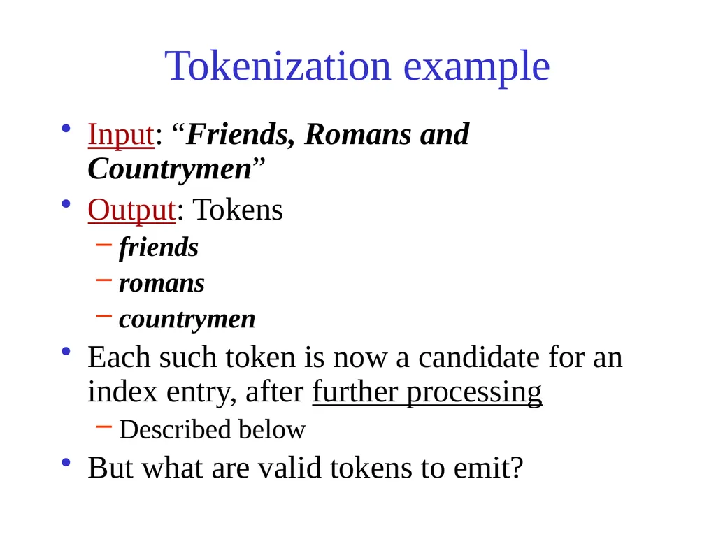 Text Processing, Tokenization, & Characteristics - slide 25 of 114