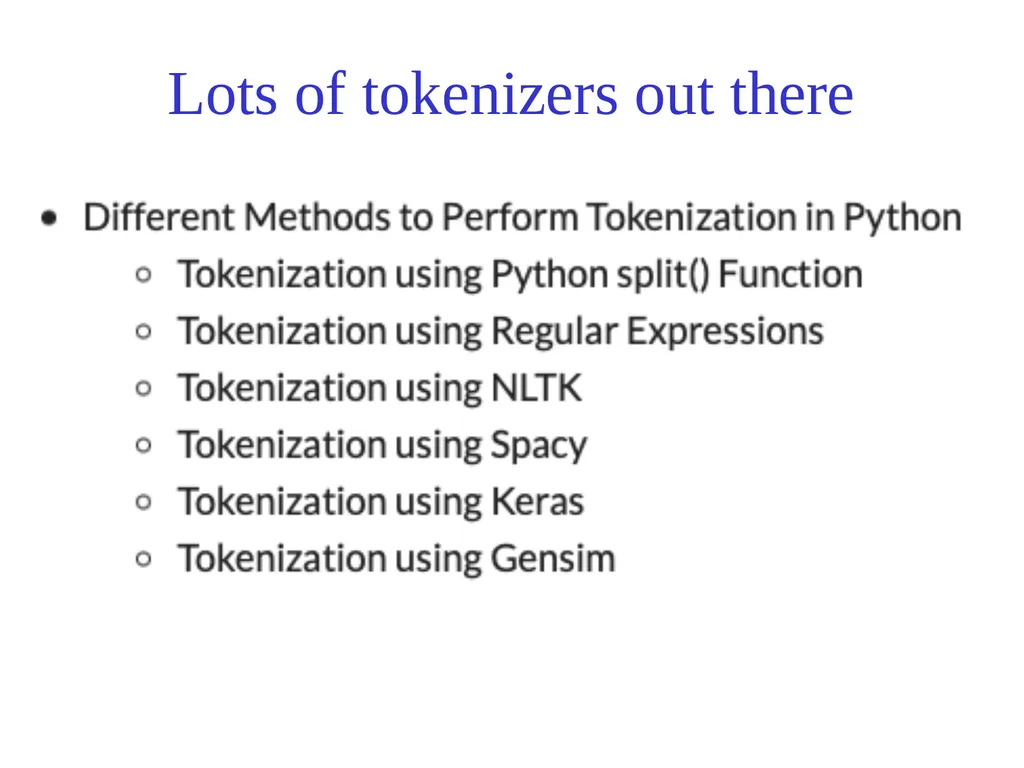Text Processing, Tokenization, & Characteristics - slide 24 of 114