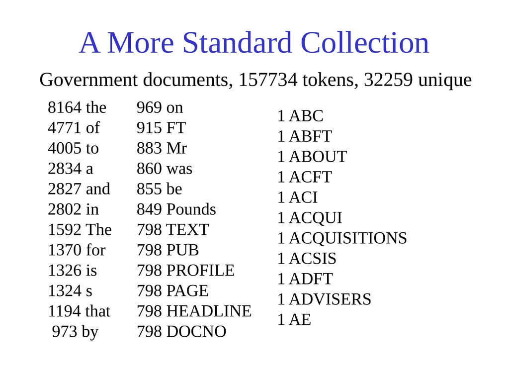 Text Processing, Tokenization, & Characteristics - slide 77 of 114