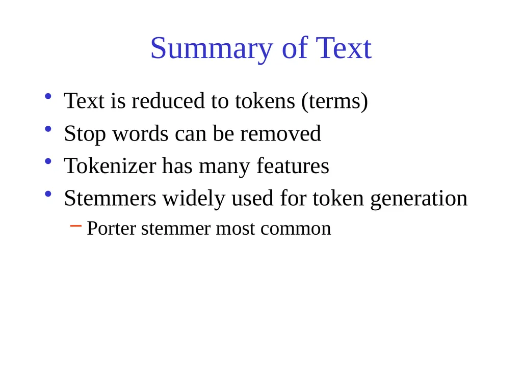 Text Processing, Tokenization, & Characteristics - slide 68 of 114