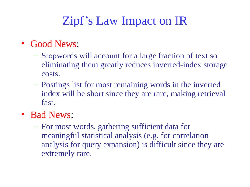 Text Processing, Tokenization, & Characteristics - slide 99 of 114