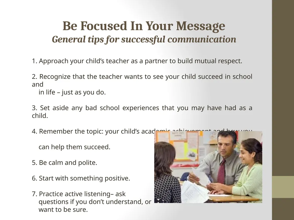 Building Successful Home-School Communication - slide 3 of 12