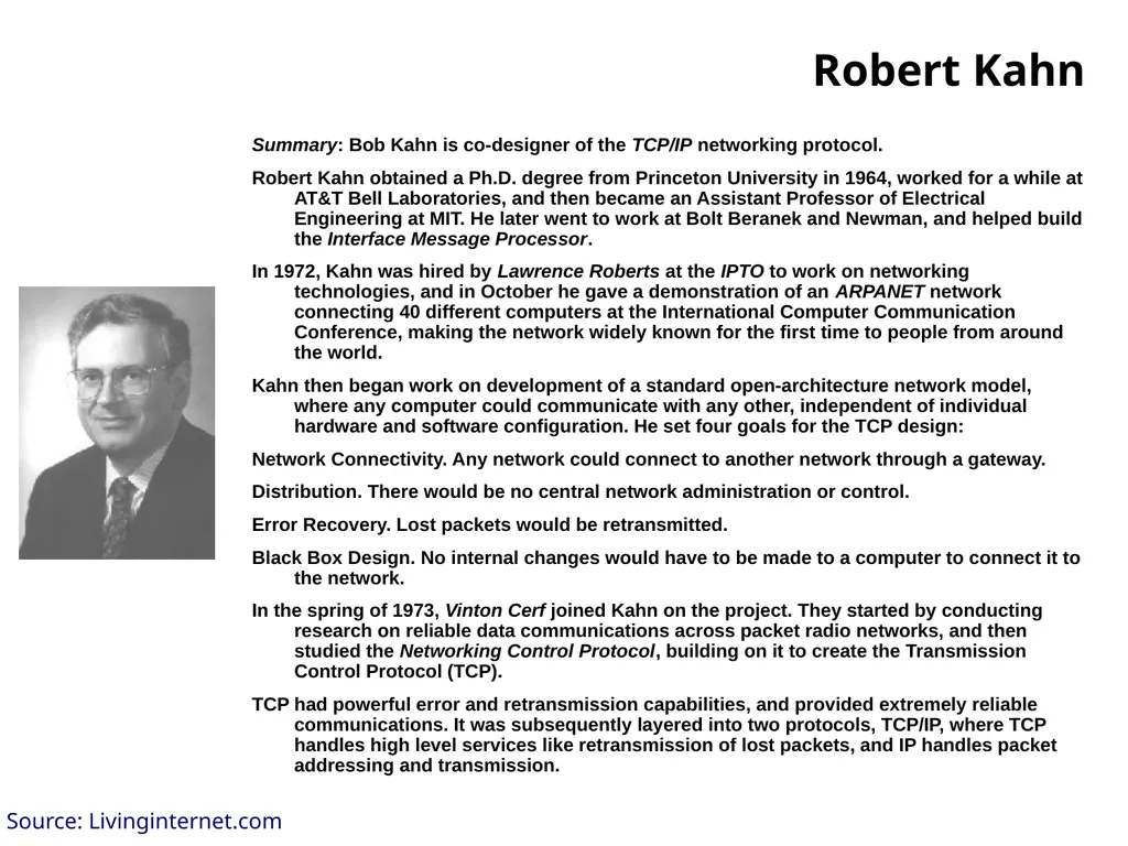 Agenda Introduction Internet History Internet - slide 32 of 50