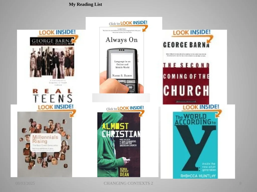 THE CHANGING CONTEXTS OF PREACHING AND WORSHIP 2 - slide 8 of 25