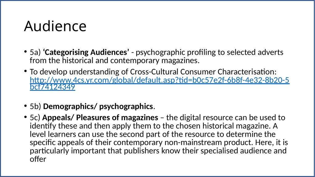 EDUQAS A Level Media Component 2 Section B Codes - slide 24 of 25