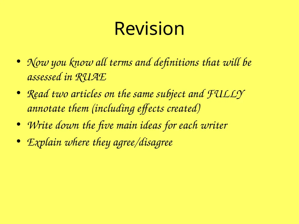 Higher RUAE Reading for Understanding, Analysis - slide 118 of 125
