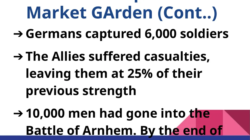 Operation Market Garden “A Bridge too far” Jenna - slide 23 of 30