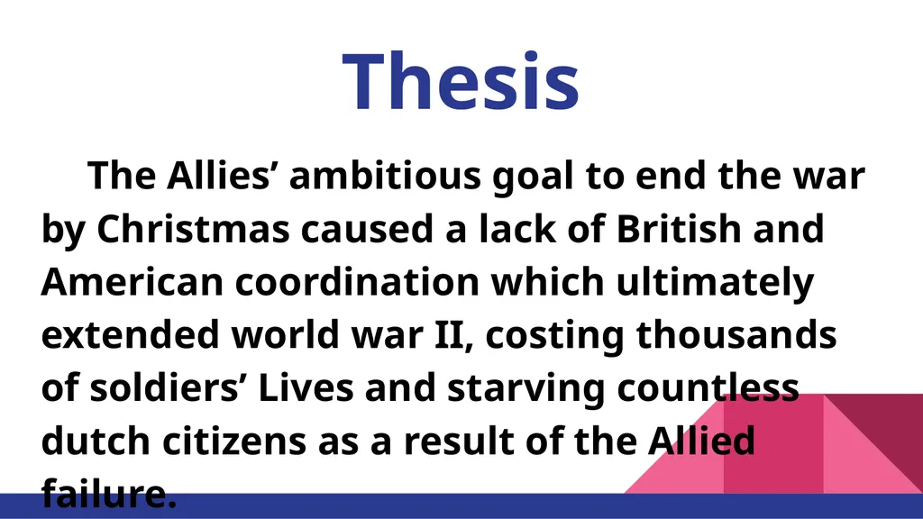 Operation Market Garden “A Bridge too far” Jenna - slide 2 of 30