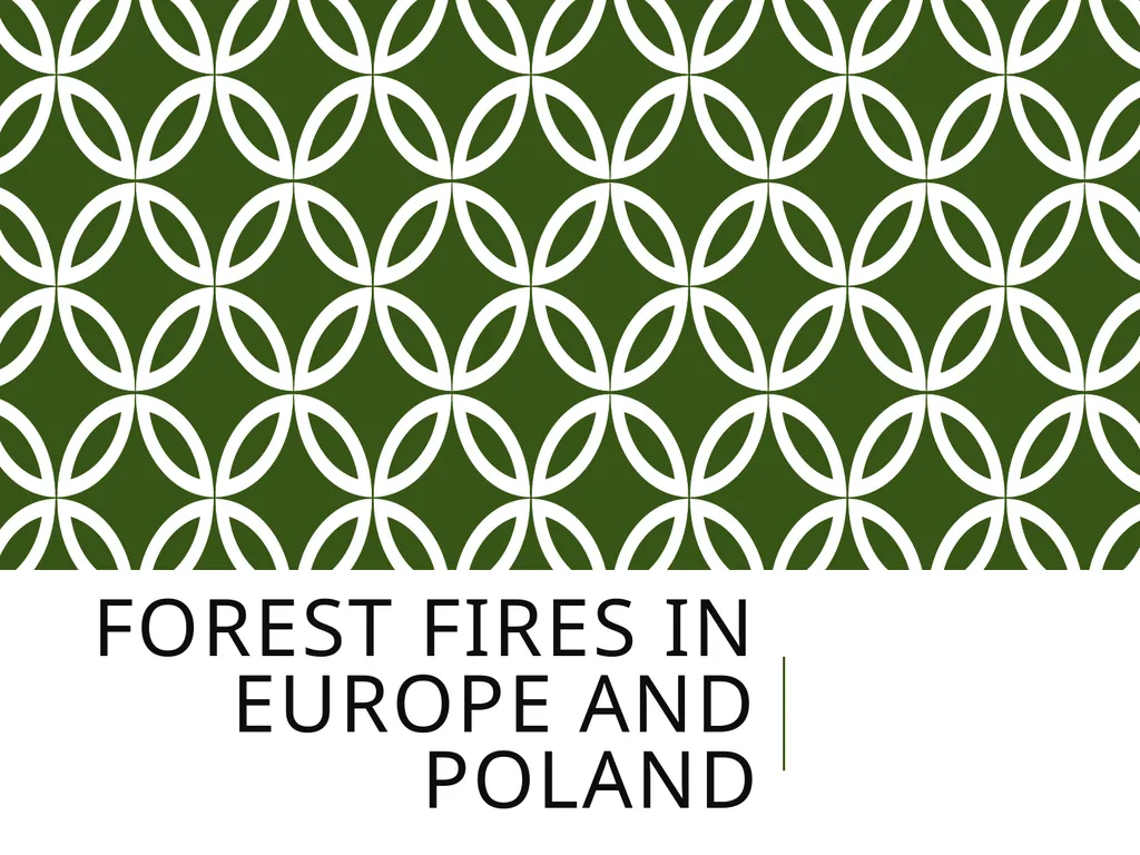 Forest fires in Europe and Poland Forest fires
