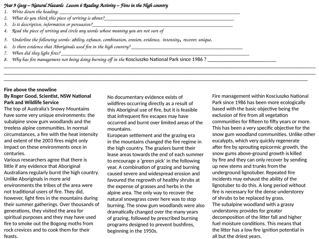 Year 9 Geography Readings Year 9 Geog - - slide 17 of 35