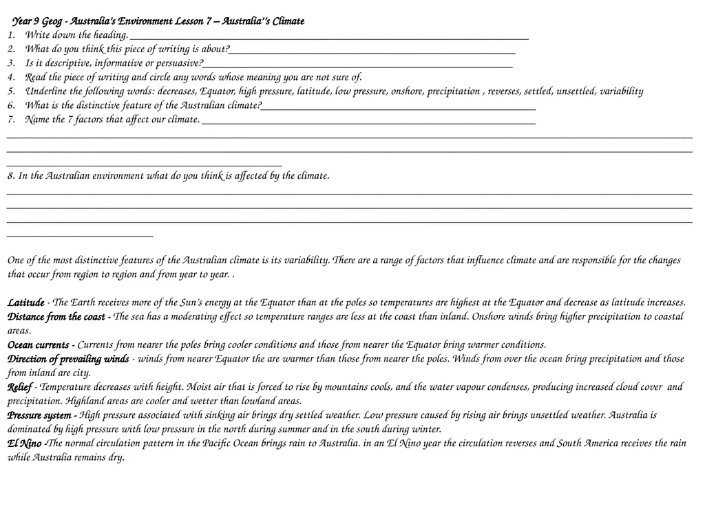 Year 9 Geography Readings Year 9 Geog - - slide 7 of 35