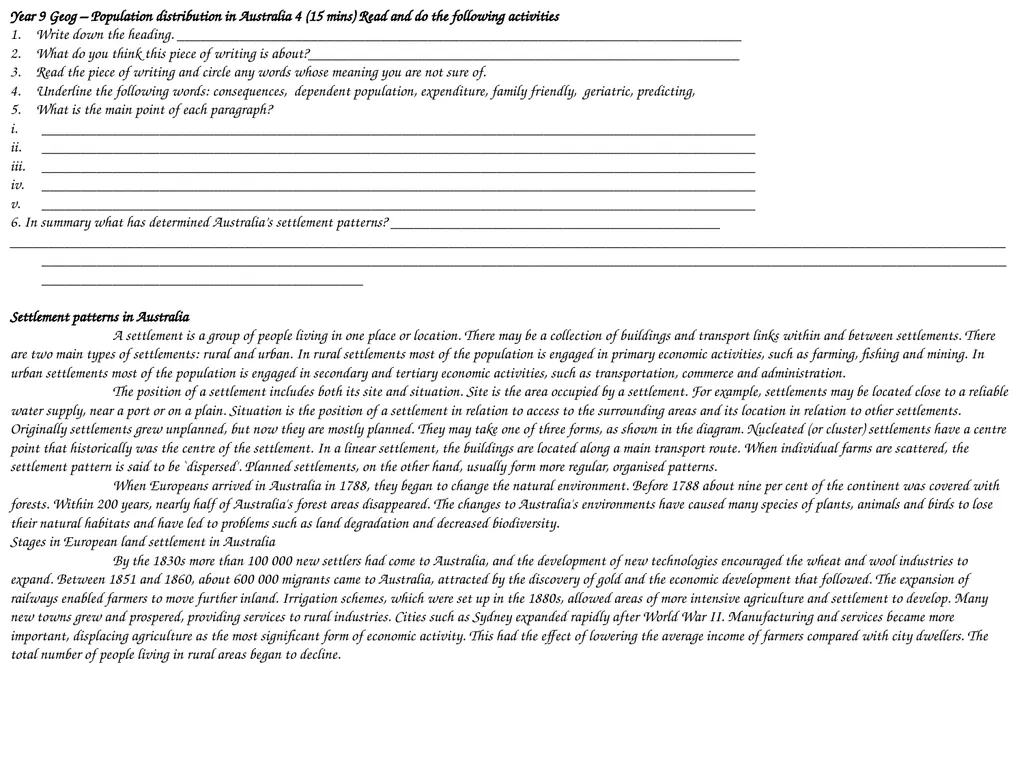 Year 9 Geography Readings Year 9 Geog - - slide 24 of 35
