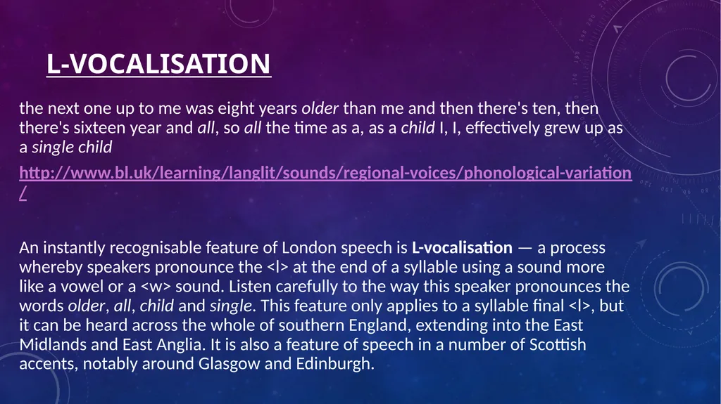 Language and Society: Accent and dialect Lesley - slide 21 of 63