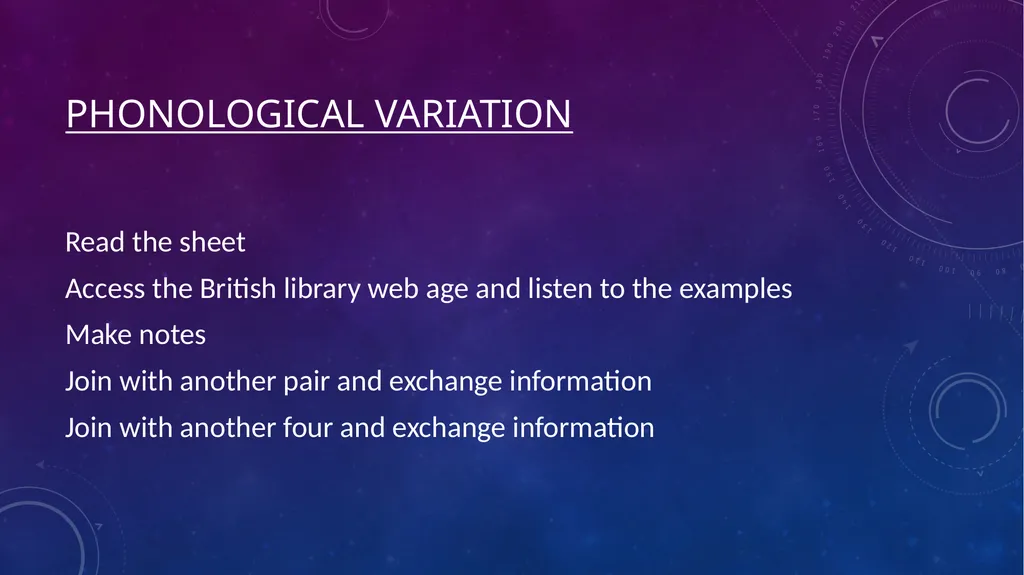 Language and Society: Accent and dialect Lesley - slide 25 of 63