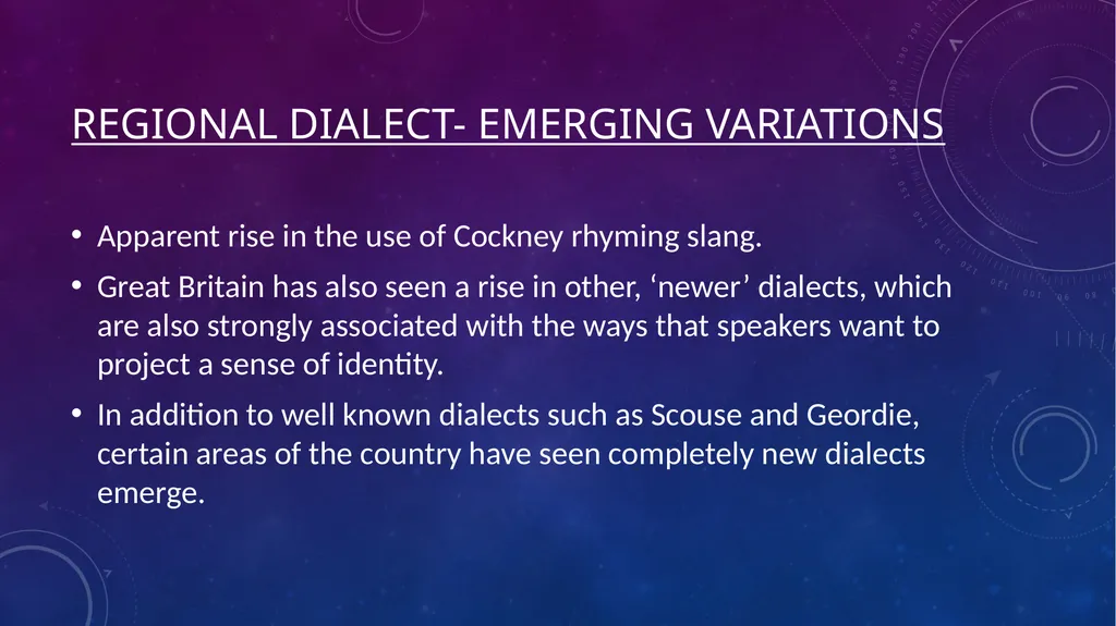 Language and Society: Accent and dialect Lesley - slide 55 of 63