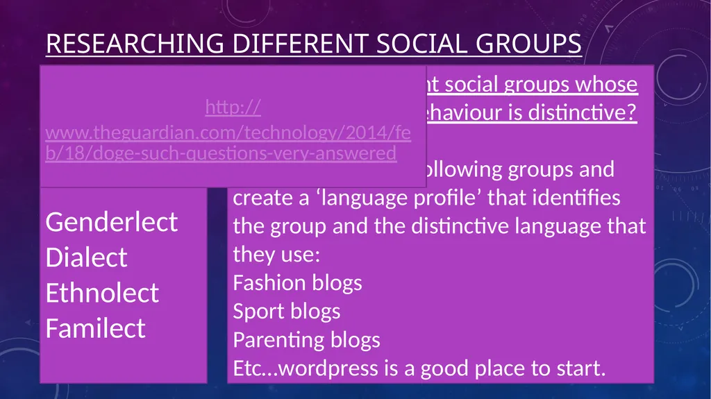 Language and Society: Accent and dialect Lesley - slide 54 of 63