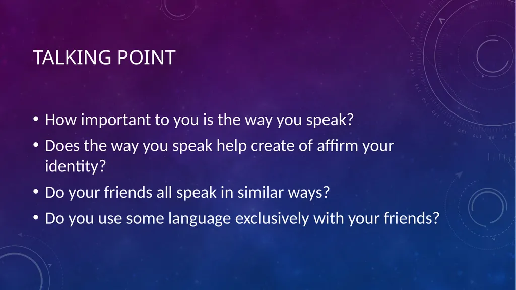 Language and Society: Accent and dialect Lesley - slide 59 of 63