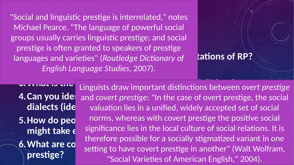 Language and Society: Accent and dialect Lesley - slide 32 of 63