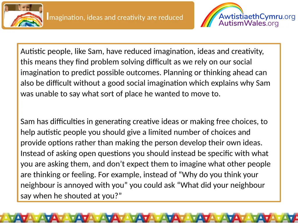 An Introduction to Autism for Housing Providers - slide 16 of 31